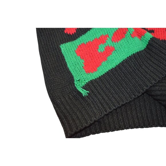 Vintage 90s Peddler Street Red Bow Holiday Crew Neck Sweater Women Size M Winter - Picture 8 of 10